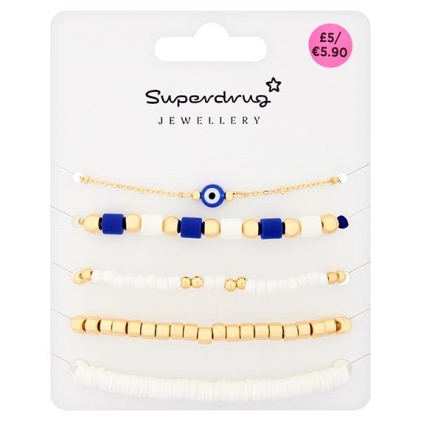 Superdrug Unisex Coloured Beaded Bracelets