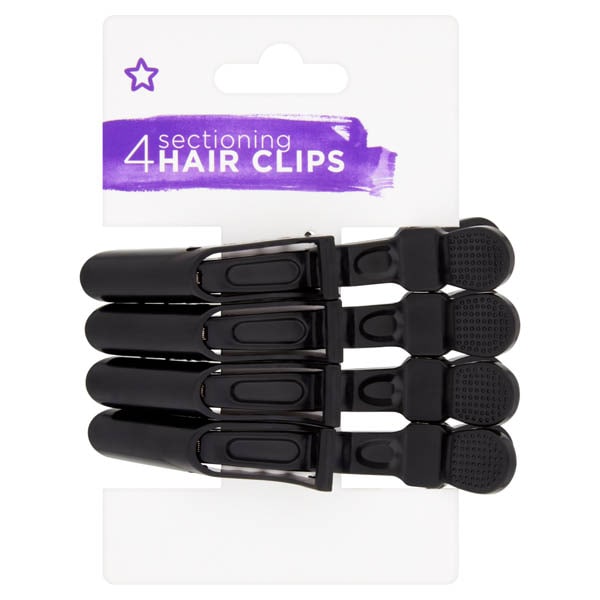 Superdrug Unisex Black Sectioning Clips