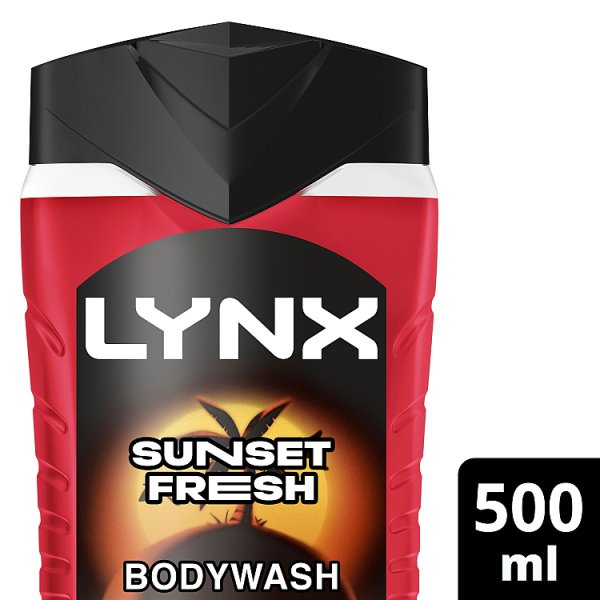Lynx Men's Sunset Fresh 3-In-1 Body Wash 500Ml