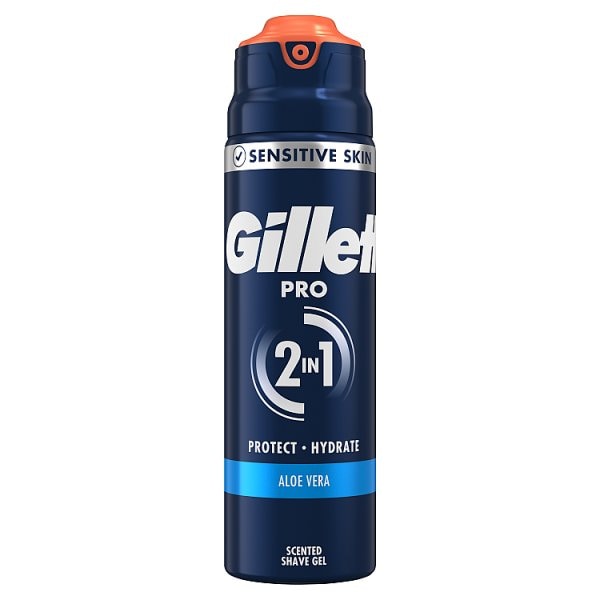 Gillette Men's Pro Shave Gel Cools To Soothe Skin 200Ml