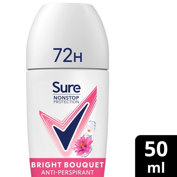 Sure Women's Protection Bright Bouquet Anti-Perspirant Roll On 50Ml