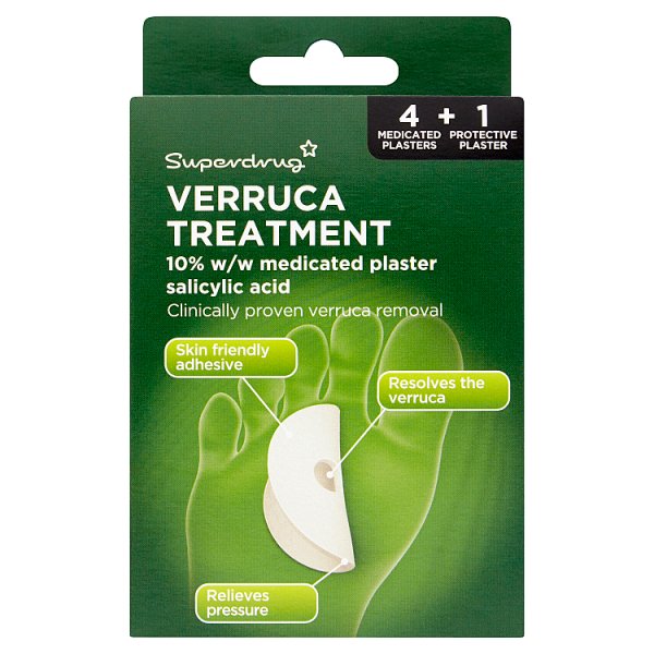 Superdrug Unisex Verruca Treatment Salicylic Acid 10% Withw