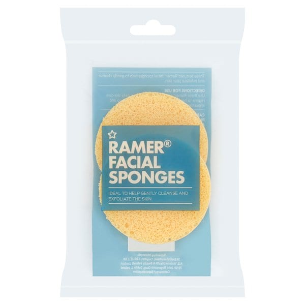 Superdrug Unisex Ramer Facial Sponge Twin Pack