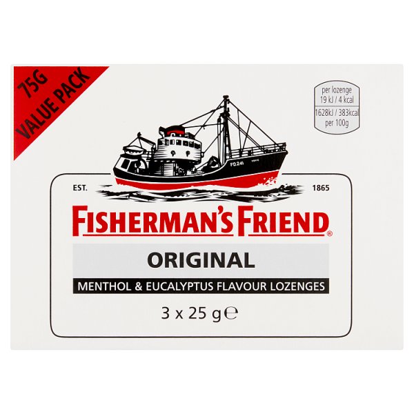 Fisherman's Friend Unisex Multi Pack Sore Throat Lozenges 3 X 25G