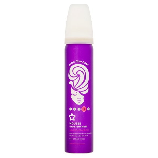 Superdrug Unisex 75Ml Hair Mousse - Extra Firm Hold