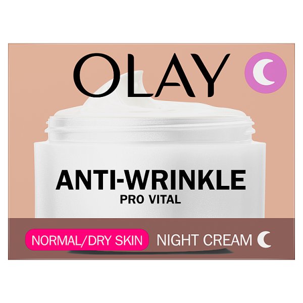 Olay Women's Cream Anti Wrinkle Pro Vital Night Moisturiser 50Ml