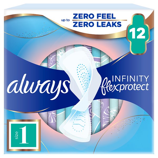Always Women's Infinity Normal With Wings Sanitary Towels 12 Pack