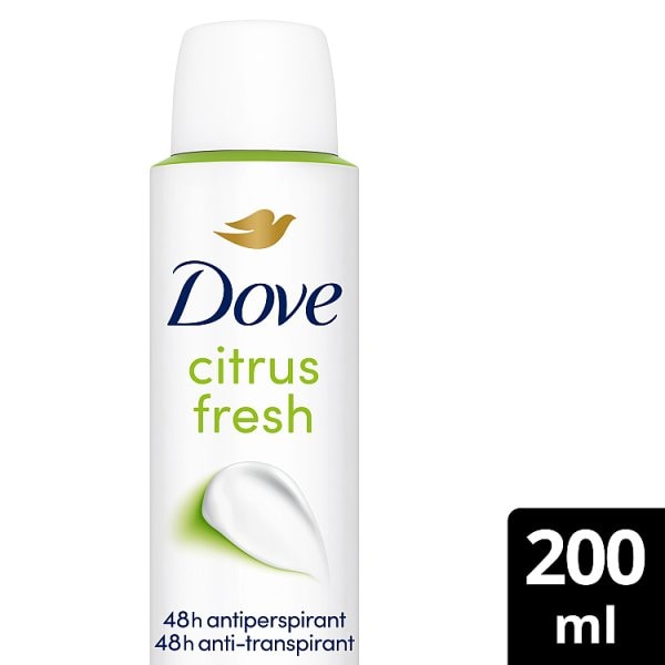 Dove Women's Cream Fresh Citrus Anti-Perspirant Aerosol 200Ml
