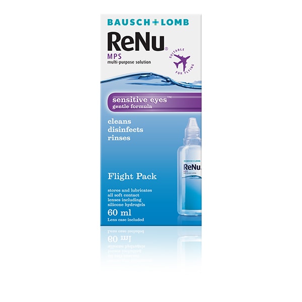Renu Unisex Contact Lens Multi-Purpose Solution Flight Pack 60Ml
