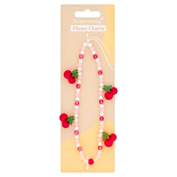 Superdrug Unisex Cherry Phone Charm