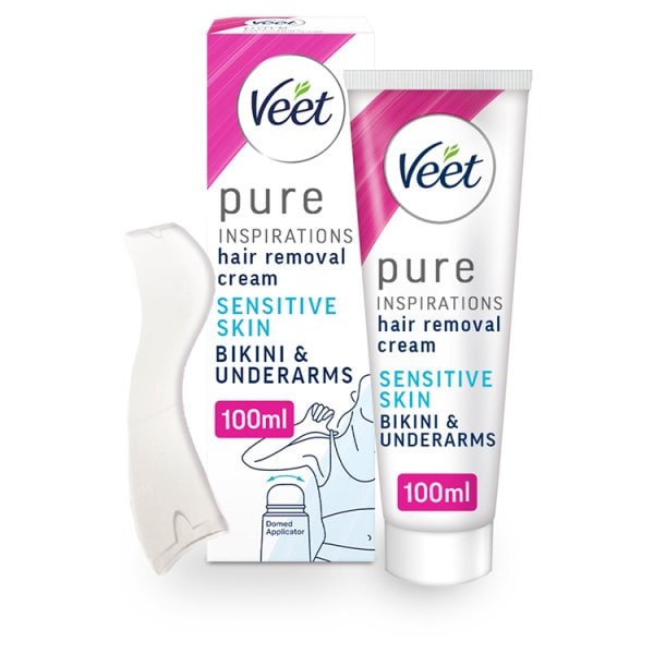 Veet Women's Cream Pure Hair Removal Bikini Underarm Sensitive 100Ml