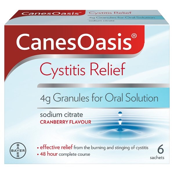 Canesten Women's Canesoasis Cystitis Relief Cranberry Flavour 6 Sachets