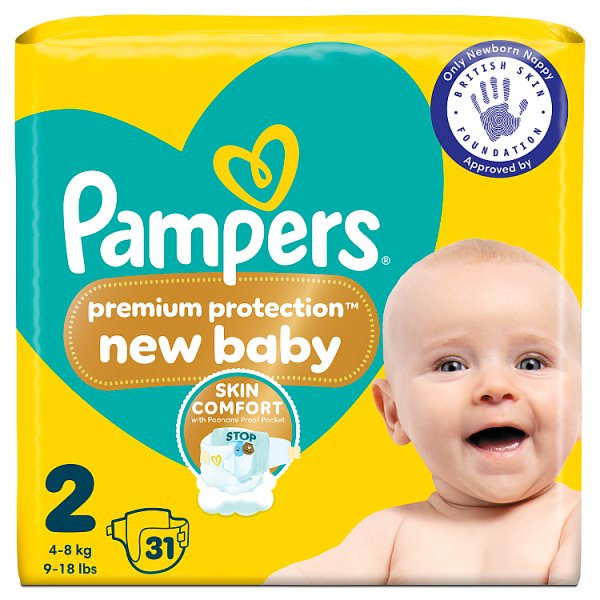 Pampers New Baby Size 2 Nappies Carry Pack X 31