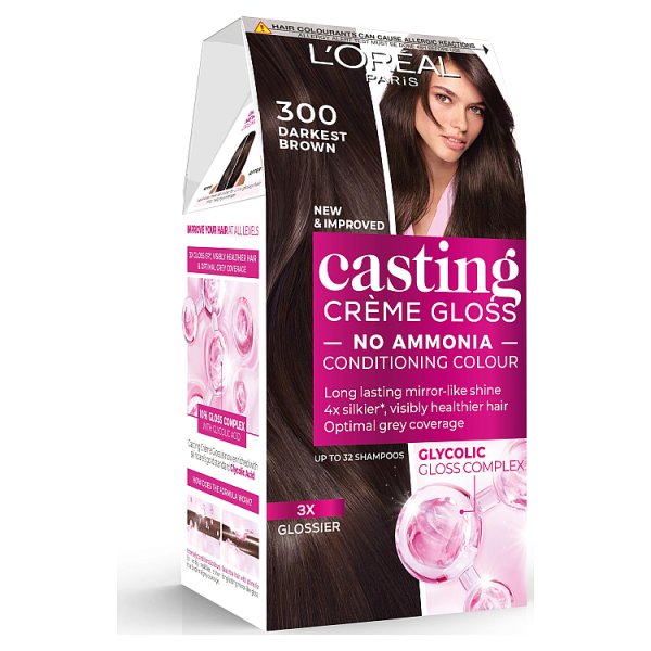 L'oréal Paris Unisex Darkest Brown L'oréal Casting Crème Gloss 300 Hair Dye