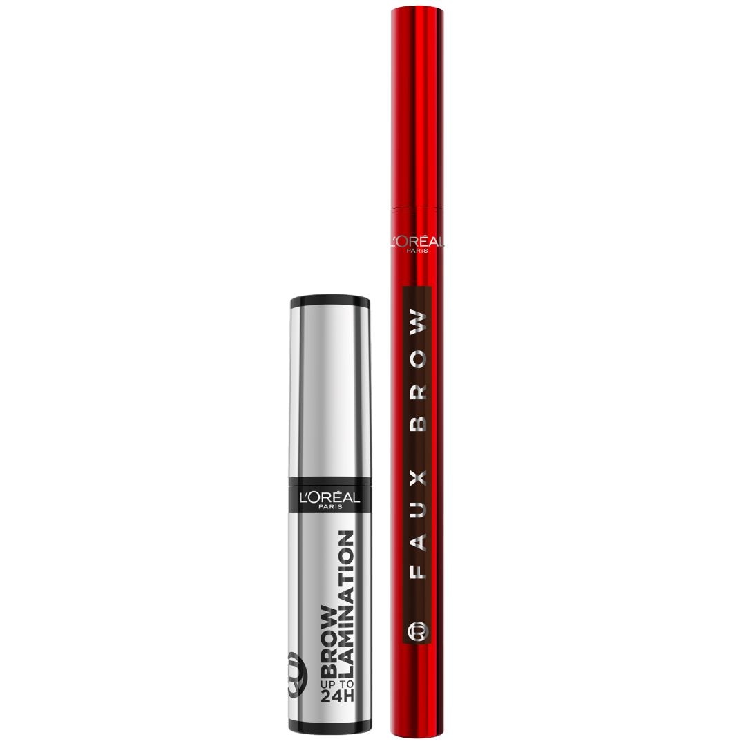 L'Oréal Paris Brow Lamination Faux Brow Duo Dark Brunette