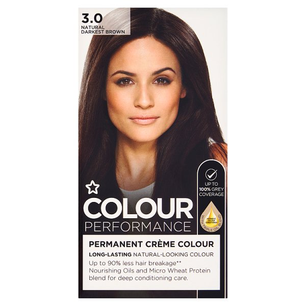 Superdrug Unisex Darkest Brown Colour Performance 3.0 Natural