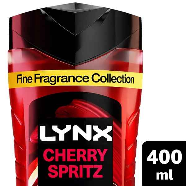Lynx Fine Fragrance Collection Cherry Spritz Premium Body Wash 400ml