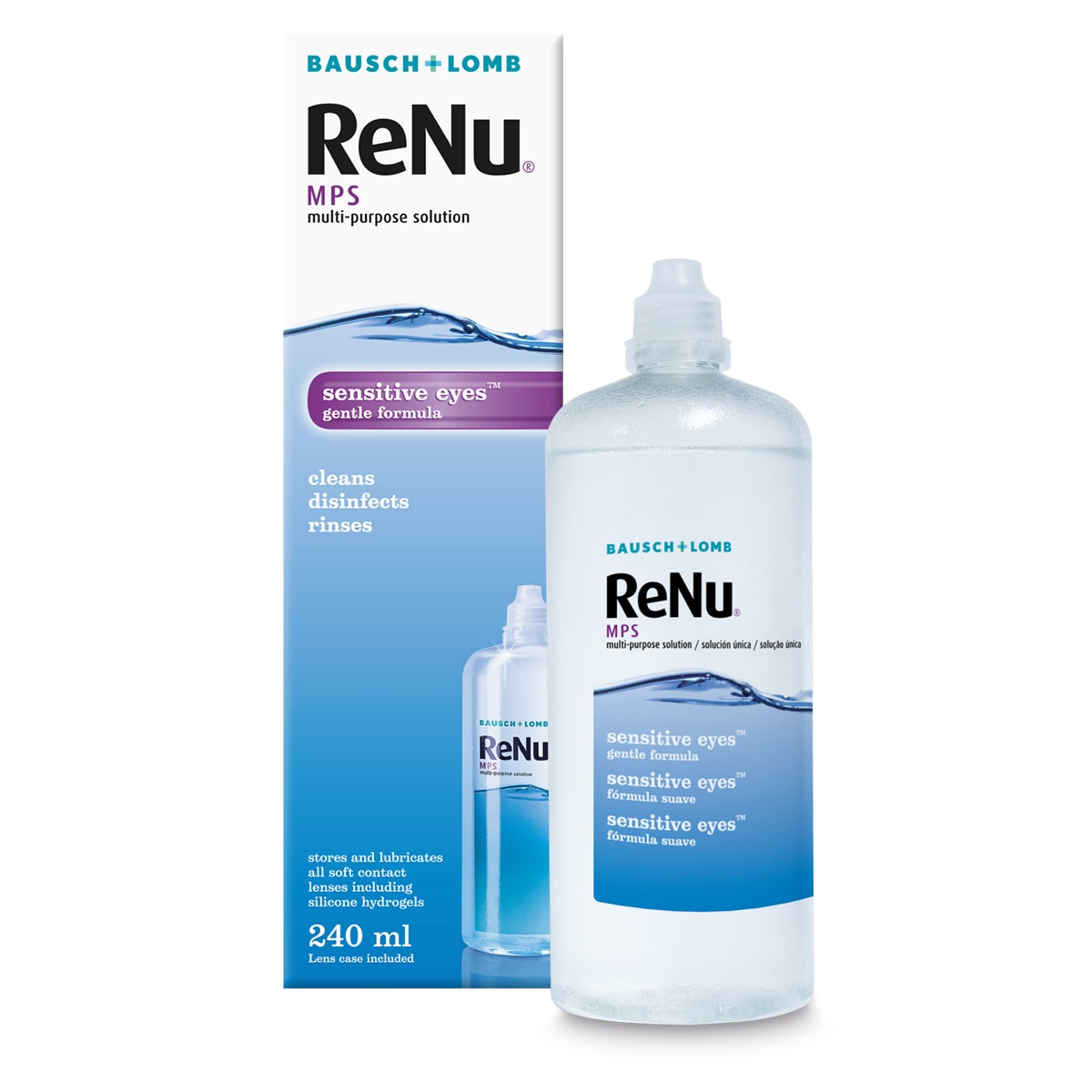 Bausch & Lomb Unisex Renu Multi-Purpose Soft Contact Lenses Solution 240Ml