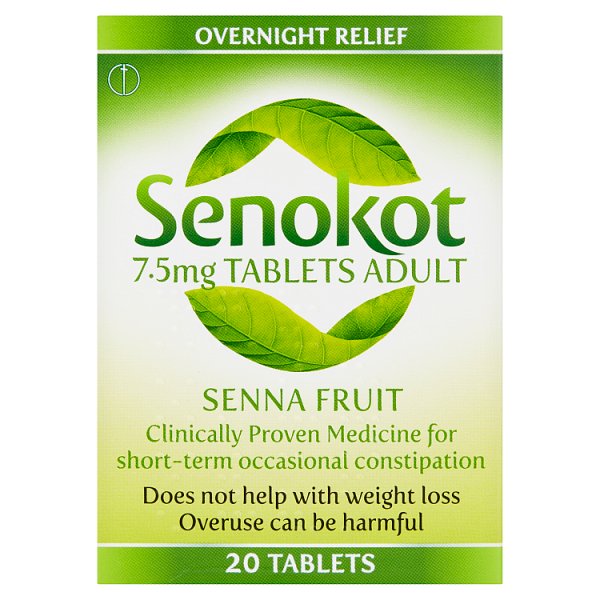 Senokot Unisex 7.5Mg Tablets Adult Senna Laxative Constipation 20S