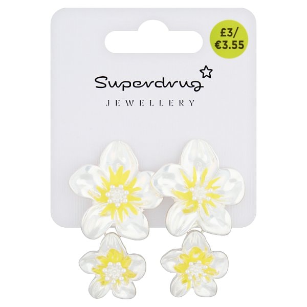 Superdrug Unisex Yellow Flower Earrings
