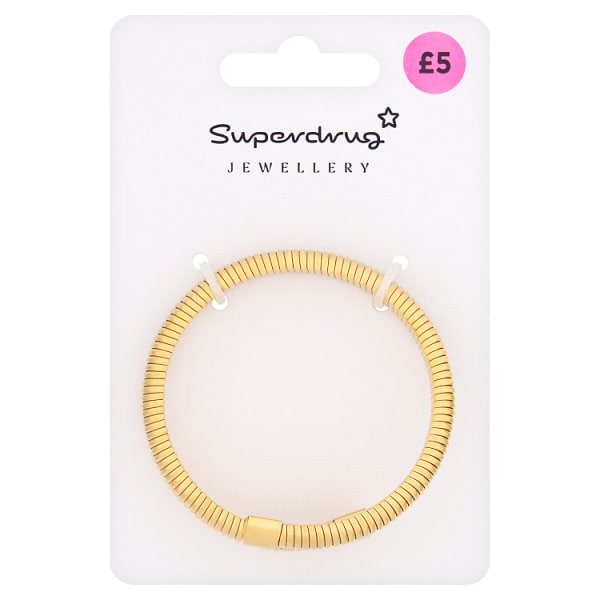 Superdrug Unisex Gold Tone Chunky Statement Bangle