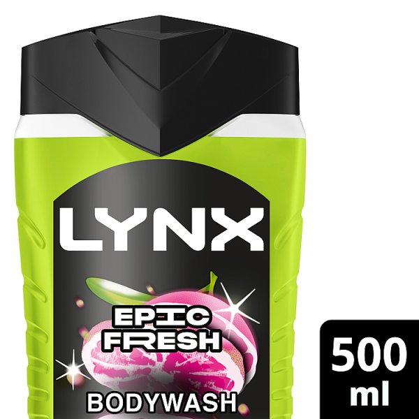 Lynx Men's Epic Fresh 3-In-1 Body Wash Shower Gel 500Ml