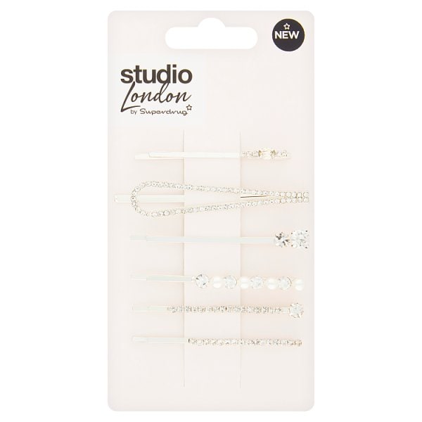 Superdrug Studio London Unisex Silver Slides X 6