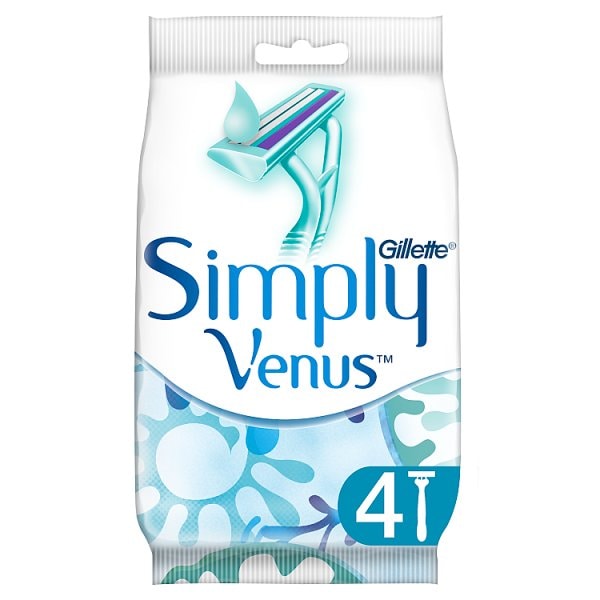 Venus Women's Gillette Simply 2 Disposable Razors 4 Count