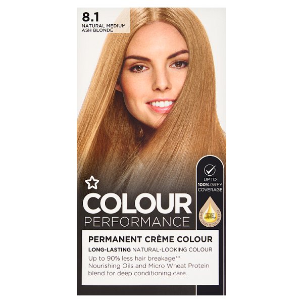 Superdrug Unisex Natural Medium Ash Colour Performance 8.1 Blonde