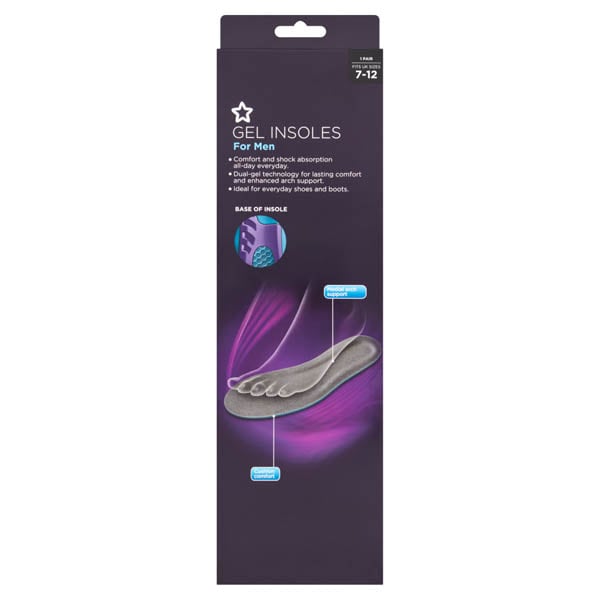 Superdrug Unisex Everyday Gel Insoles Men