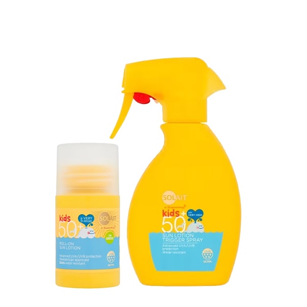 Solait Kids Roll and Spray SPF 50 Sun Lotion Duo