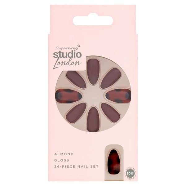 Superdrug Studio London Unisex Brown Tortoise Nails