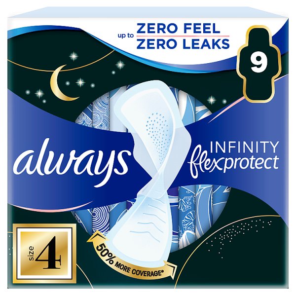 Always Unisex Infinity Flexprotect Night Extra Wings Pads