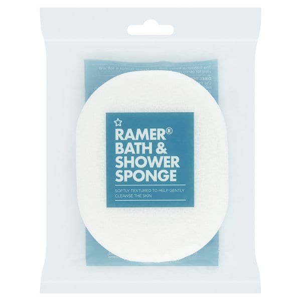 Superdrug Unisex White Ramer Bath & Body Sponge