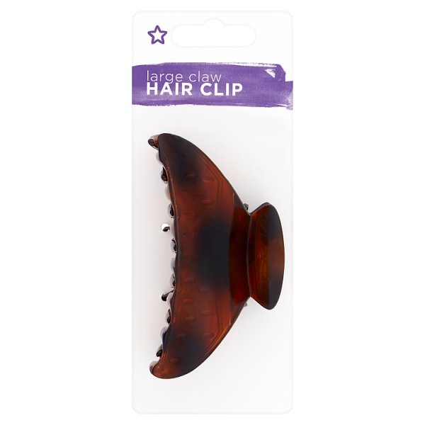 Superdrug Unisex Black Large Claw Clip Tortse