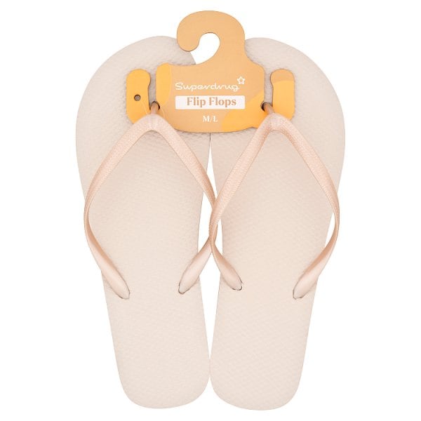 Superdrug Unisex Studio London Flip Flops Taupe M/L