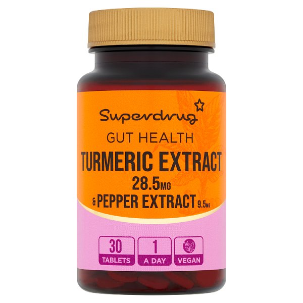 Superdrug Unisex Black Turmeric 1500Mg & Pepper 30S