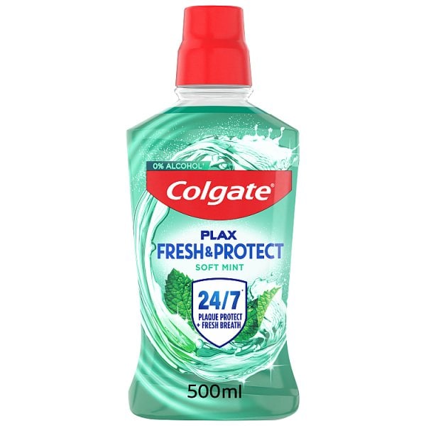 Colgate Unisex Mint Plax Soft Mouthwash 500Ml