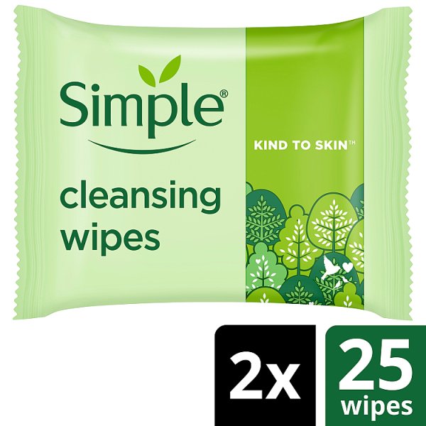 Simple Kind to Skin Bio-degradable Cleansing Wipes 50 wipes