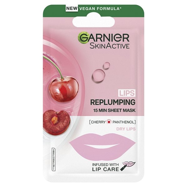 Garnier Unisex Moisture Bomb Lip Tissue Mask Cherry 5G