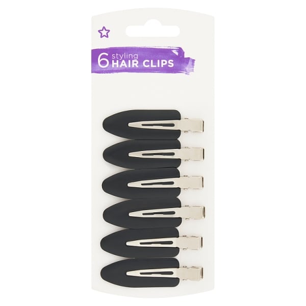 Superdrug Unisex No Crease Styling Clips 6Pk