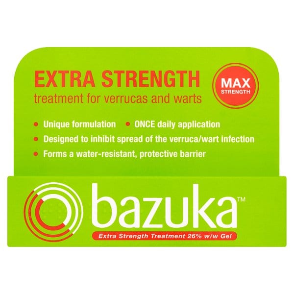 Bazuka Extra Strength Treatment Gel for Verruca & Wart 6g