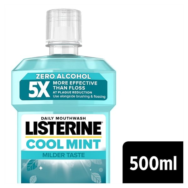 Listerine Unisex Mint Zero Alcohol Cool Mouthwash 500Ml