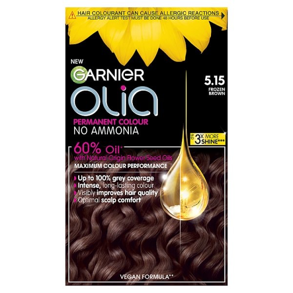Garnier Olia Unisex Frosted Chocolate Brown 5.15 5.15 Frosted Chocolate Brown Permanent Hair Dye