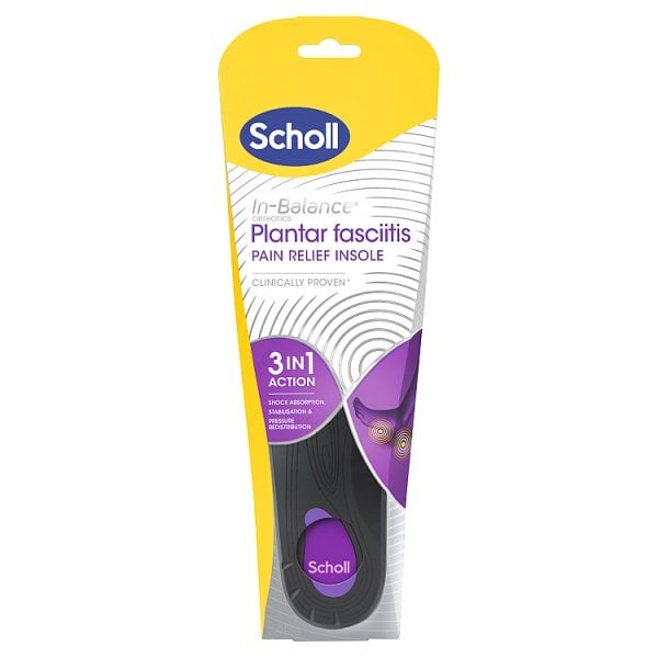 Scholl Unisex Plantar Fasciitis Pain Relief Insoles Large