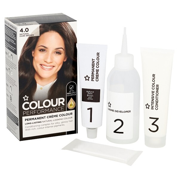Superdrug Performance Permanent Hair Dye Dark Brown 4.0 Hair Superdrug