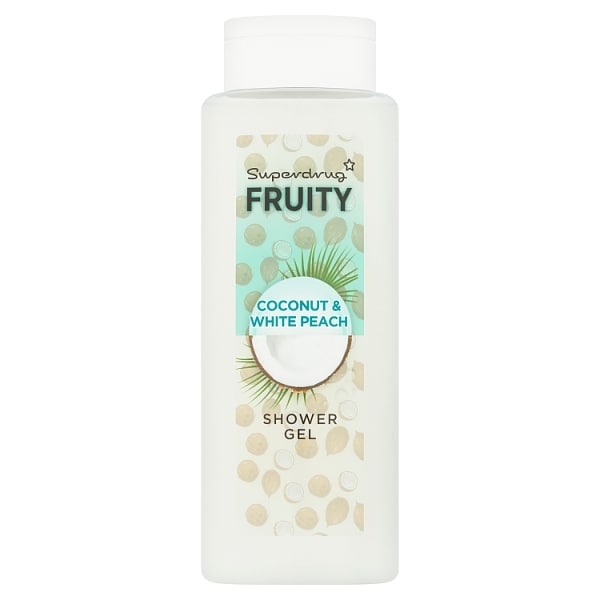 Superdrug Unisex White/Peach Fruity Coconut Shower Gel 500Ml