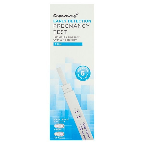 Superdrug Unisex Early Signs Pregnancy Test Midstream Single Pack