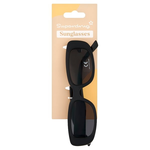 Superdrug Unisex Black Studio London Sunglasses Square