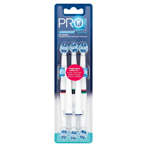 Procare Men's Total Clean Toothbrush Heads X 8